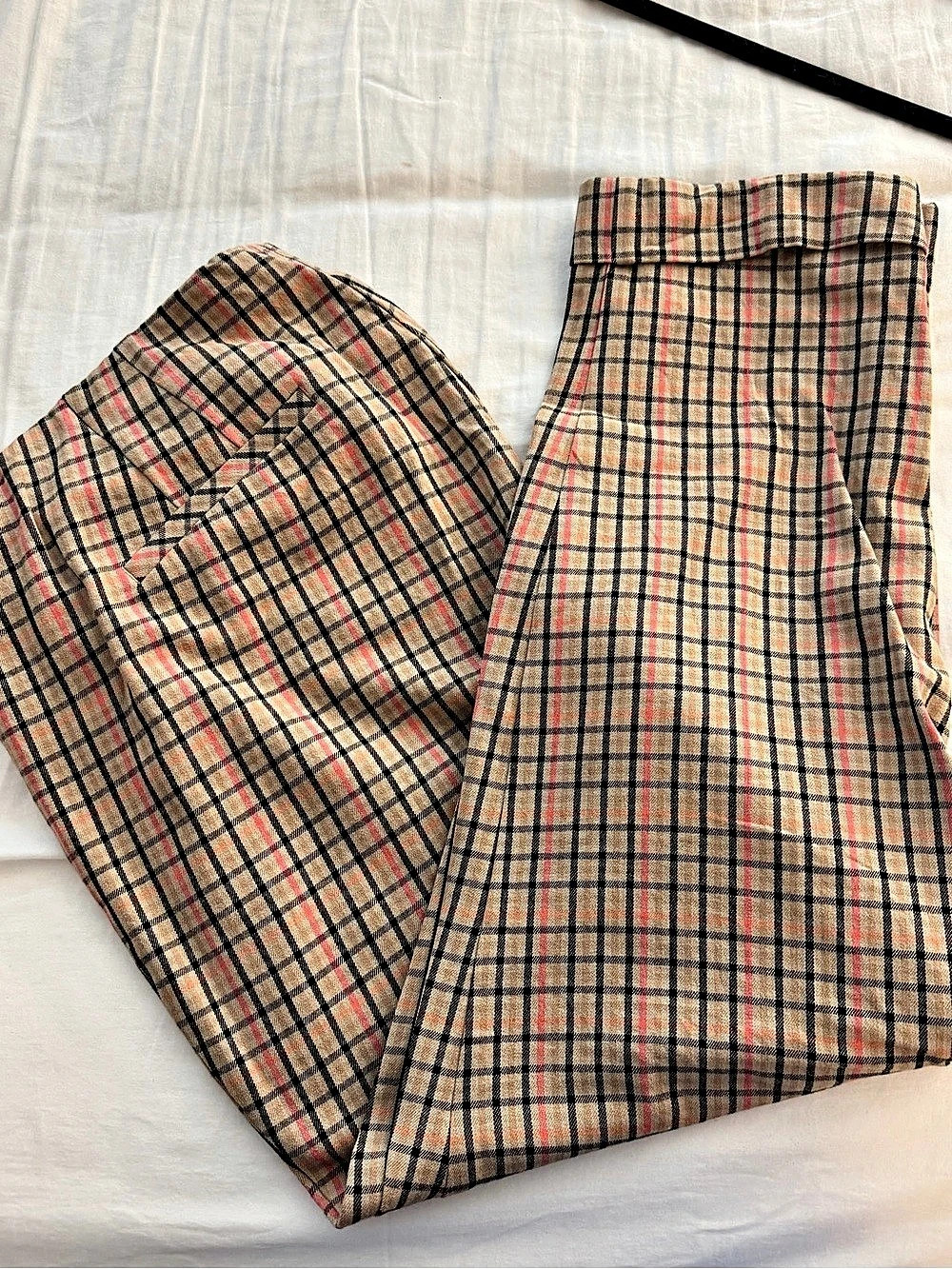 J.jill Plaid Straight Leg Pants Brown & Pink Size 18